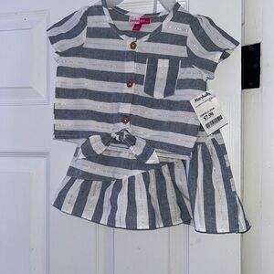 Penelope Mack Blue and White Striped Set